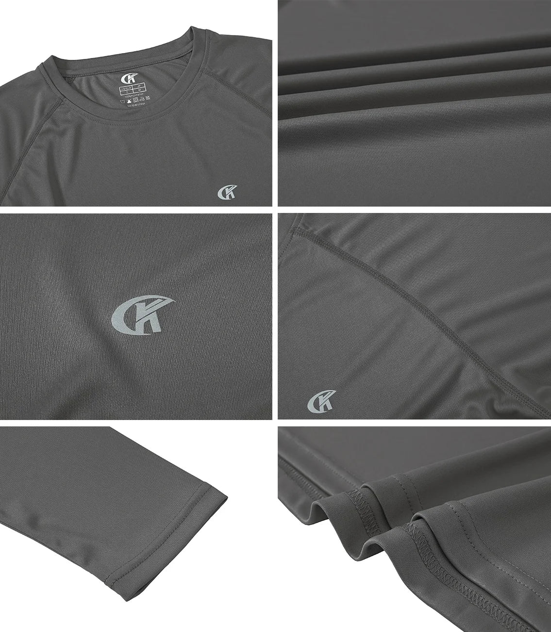 Men UPF 50+ Long Sleeve T-Shirt, Rash Guard Breathable Tops, Pullover Shirt for Sport Fishing Hiking Workout Outdoor Beach
