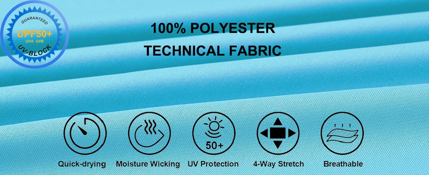 Men UPF 50+ Long Sleeve T-Shirt, Rash Guard Breathable Tops, Pullover Shirt for Sport Fishing Hiking Workout Outdoor Beach