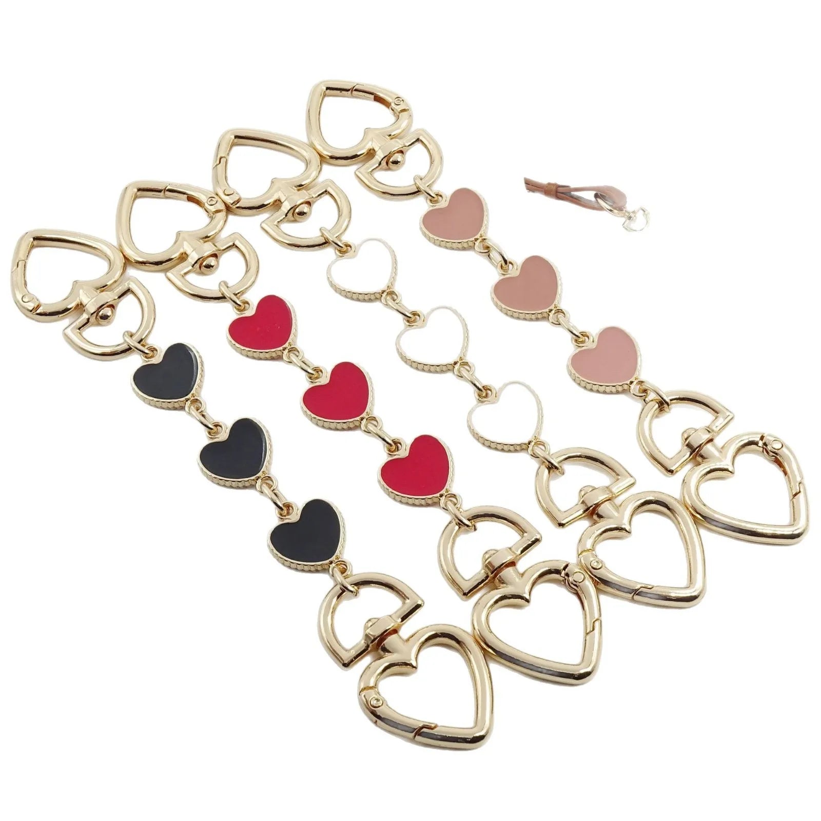 1Pcs Bag Extender Chain Purse Strap Extender Hearts Shape Replacement Purse Strap Extender Bag Charms