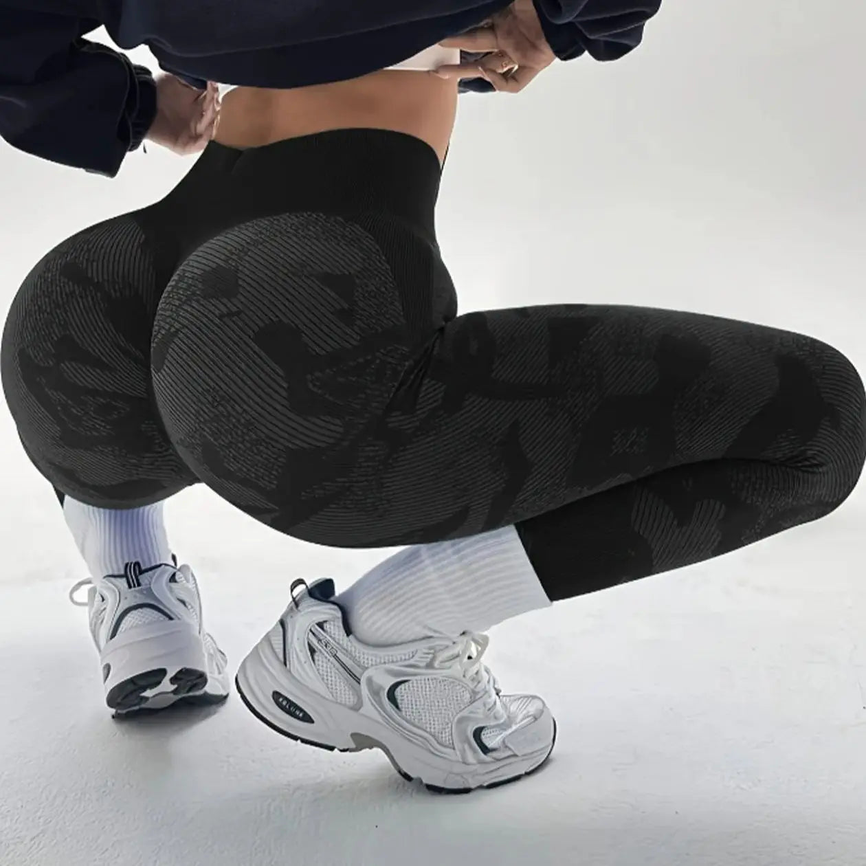 Women Camouflage Leggings Gym Fitness Athletic Workout Elastic Scrunch Leggins Yoga Pants Sports High Waist Training Tights