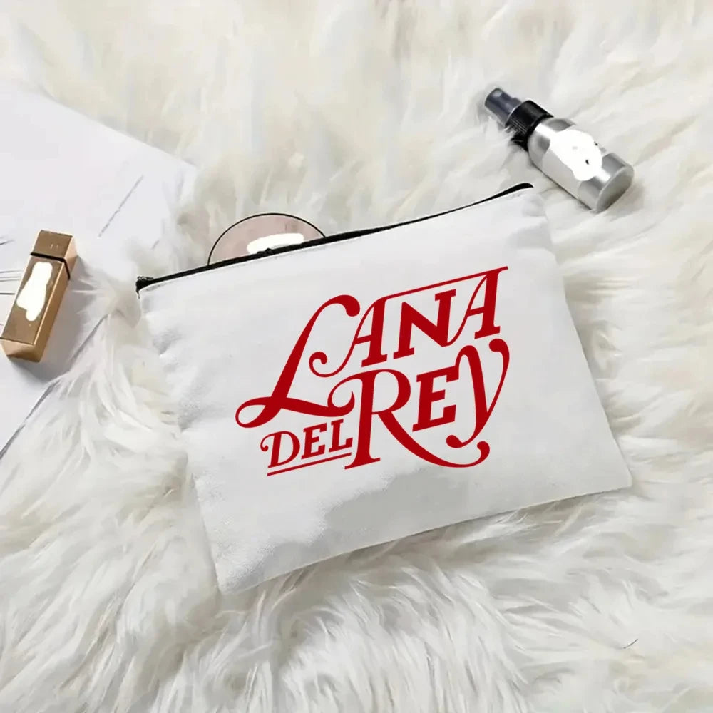 2pcs Lana Del Rey Fashion Women's Handbag Ldr Y2K Canvas Shoulder Bag Cosmetic Organizer Eco Large Capacity Shopping Bag Wallet