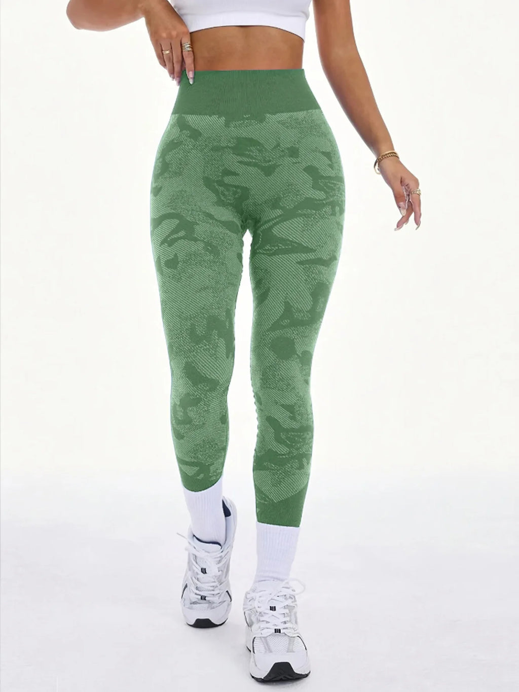 Women Camouflage Leggings Gym Fitness Athletic Workout Elastic Scrunch Leggins Yoga Pants Sports High Waist Training Tights