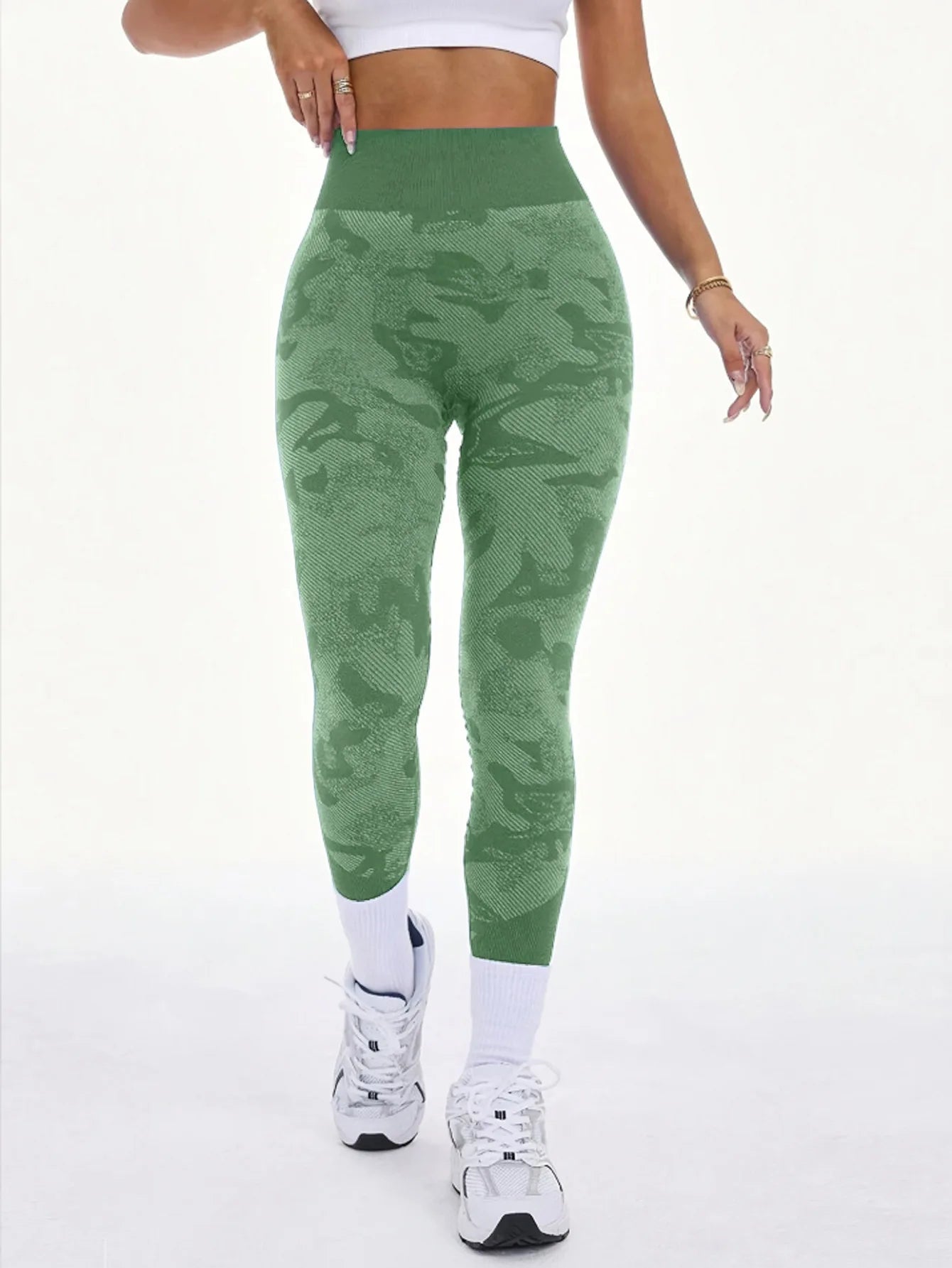 Women Camouflage Leggings Gym Fitness Athletic Workout Elastic Scrunch Leggins Yoga Pants Sports High Waist Training Tights