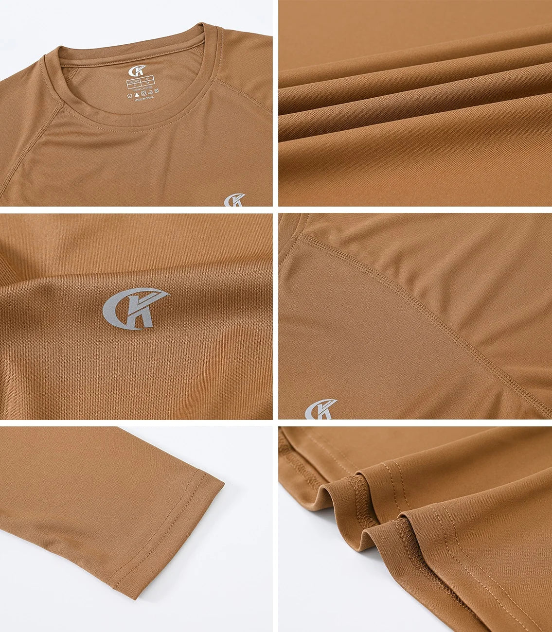 Men UPF 50+ Long Sleeve T-Shirt, Rash Guard Breathable Tops, Pullover Shirt for Sport Fishing Hiking Workout Outdoor Beach