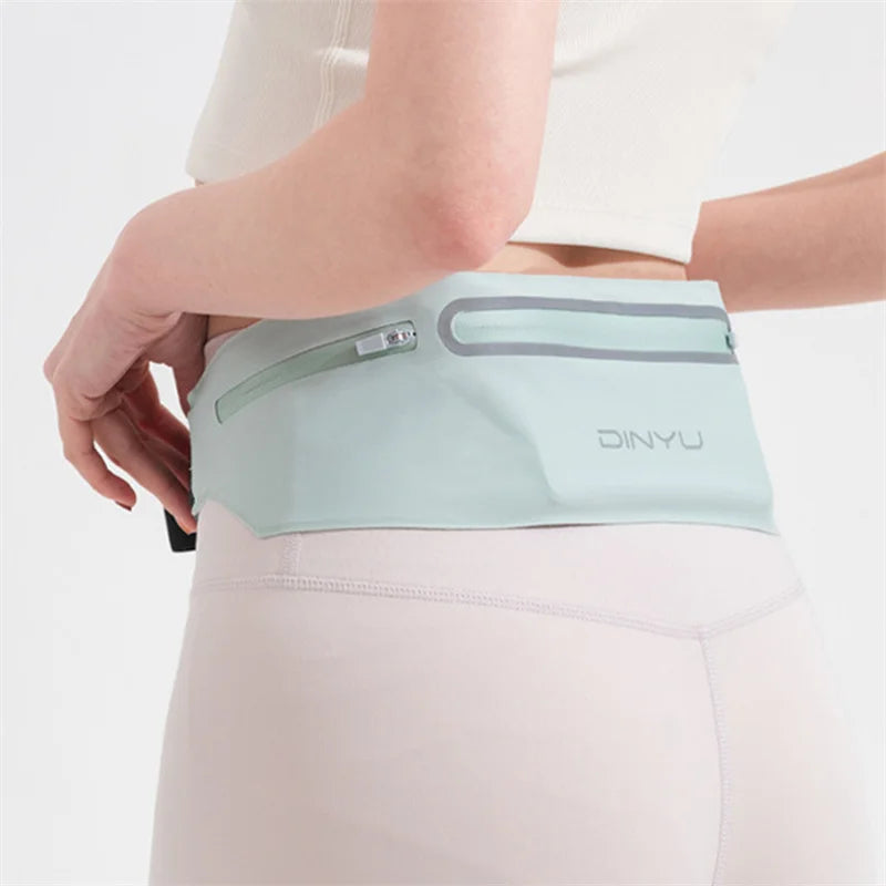 Men Women Running Waist Pack Wallet Adjustable Sports Pouch Belt Portable Phone Holder Gym Bag Invisible Waterproof Waistband