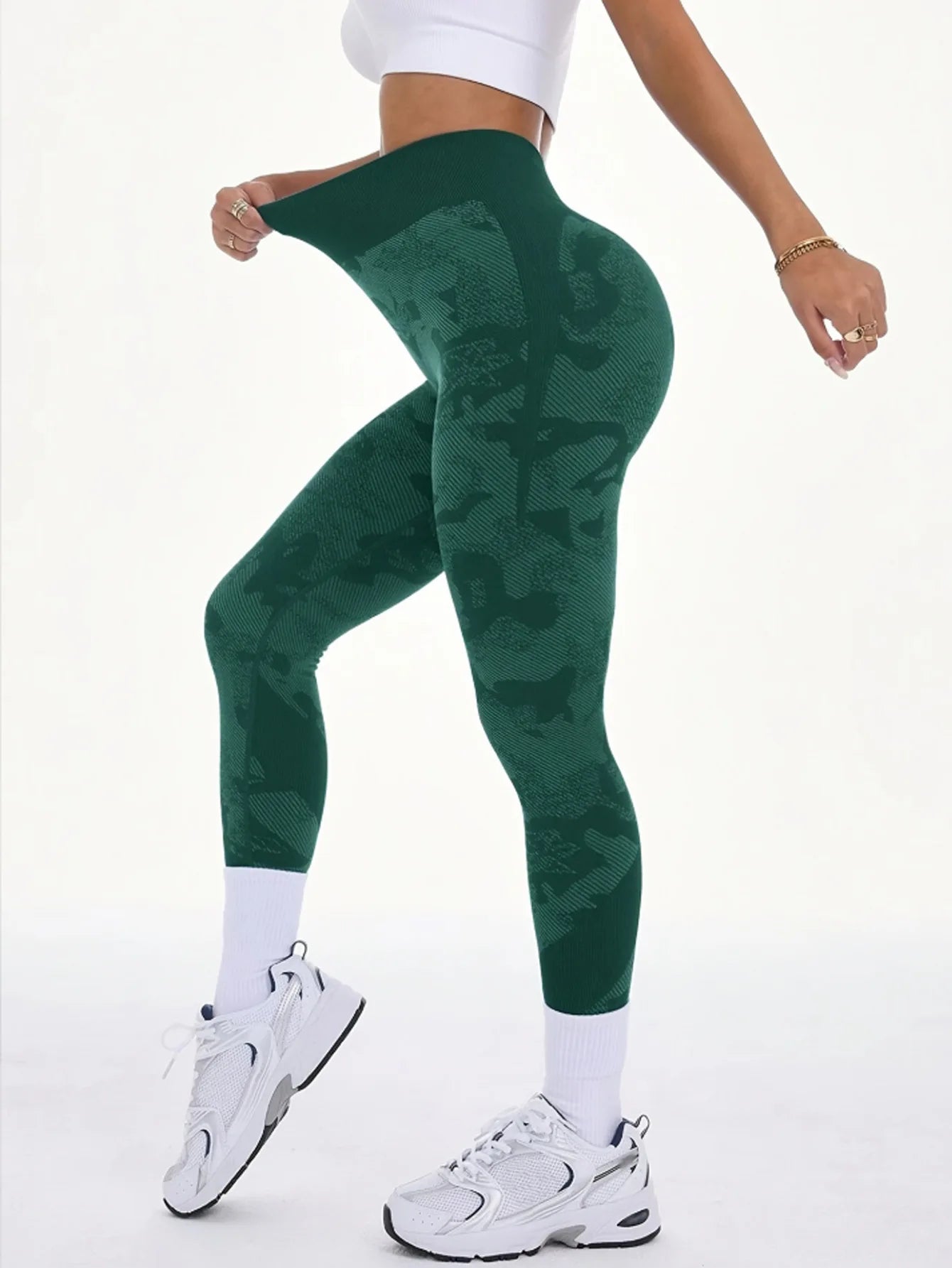 Women Camouflage Leggings Gym Fitness Athletic Workout Elastic Scrunch Leggins Yoga Pants Sports High Waist Training Tights