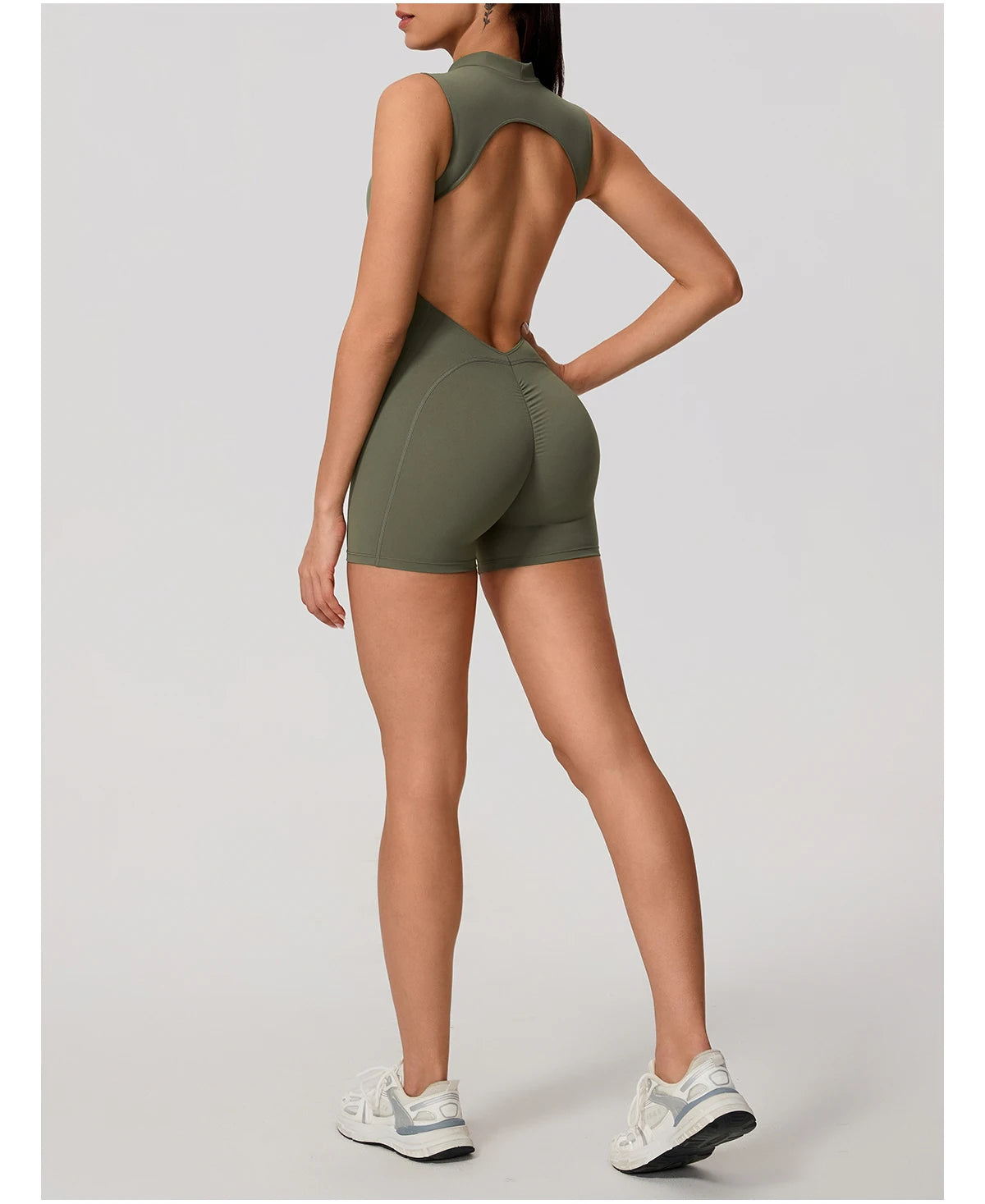 Hearuisavy Sports Overalls Women Gym High Stretch Sleeveless Yoga Bodysuit Running Push Up Butt-Lifting Fitness Jumpsuit Female