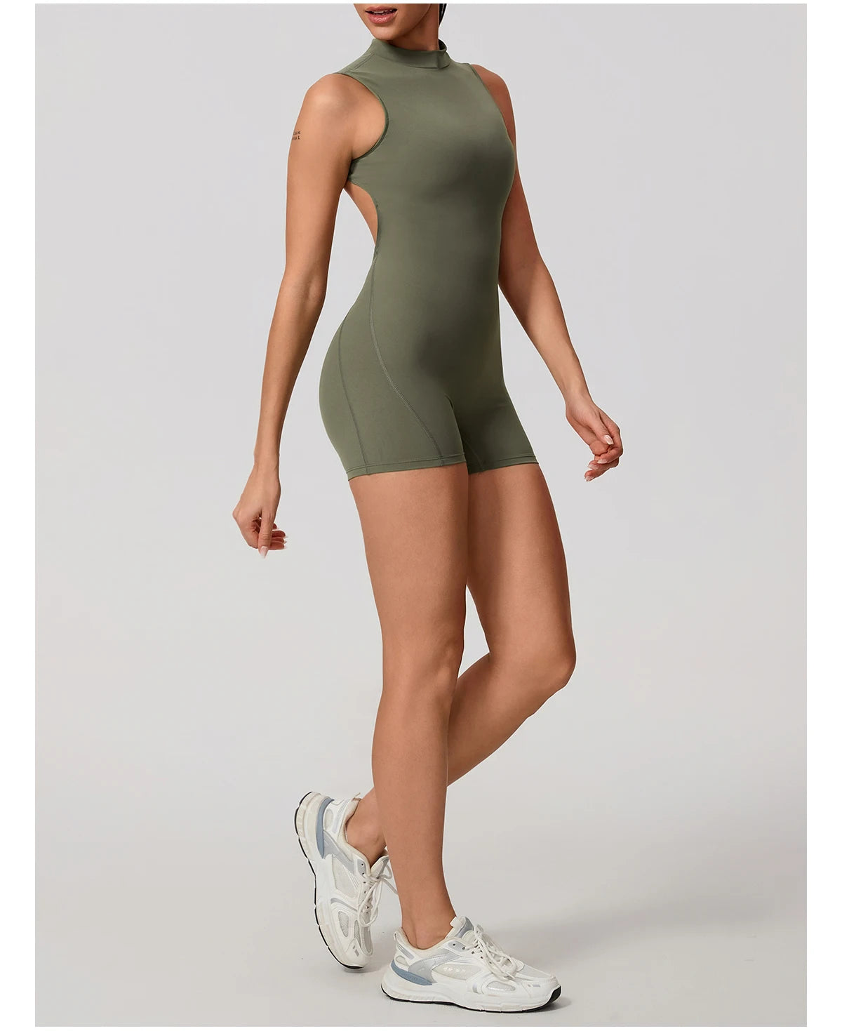 Hearuisavy Sports Overalls Women Gym High Stretch Sleeveless Yoga Bodysuit Running Push Up Butt-Lifting Fitness Jumpsuit Female