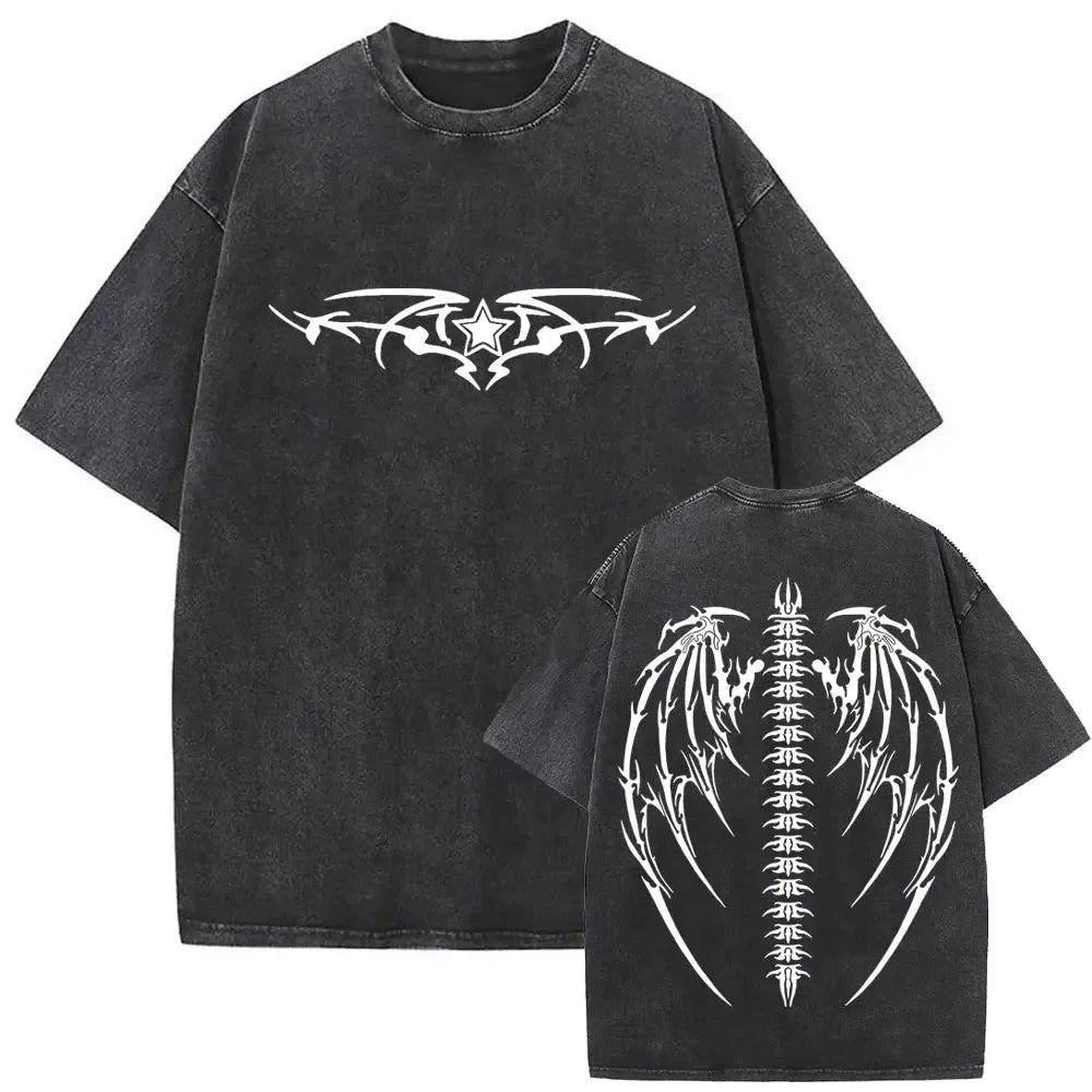 Christian Religious Jesus Forgive Them Father Vintage Washed T-shirt  Men Women Gothic Rock Oversized T Shirts Tops Streetwear