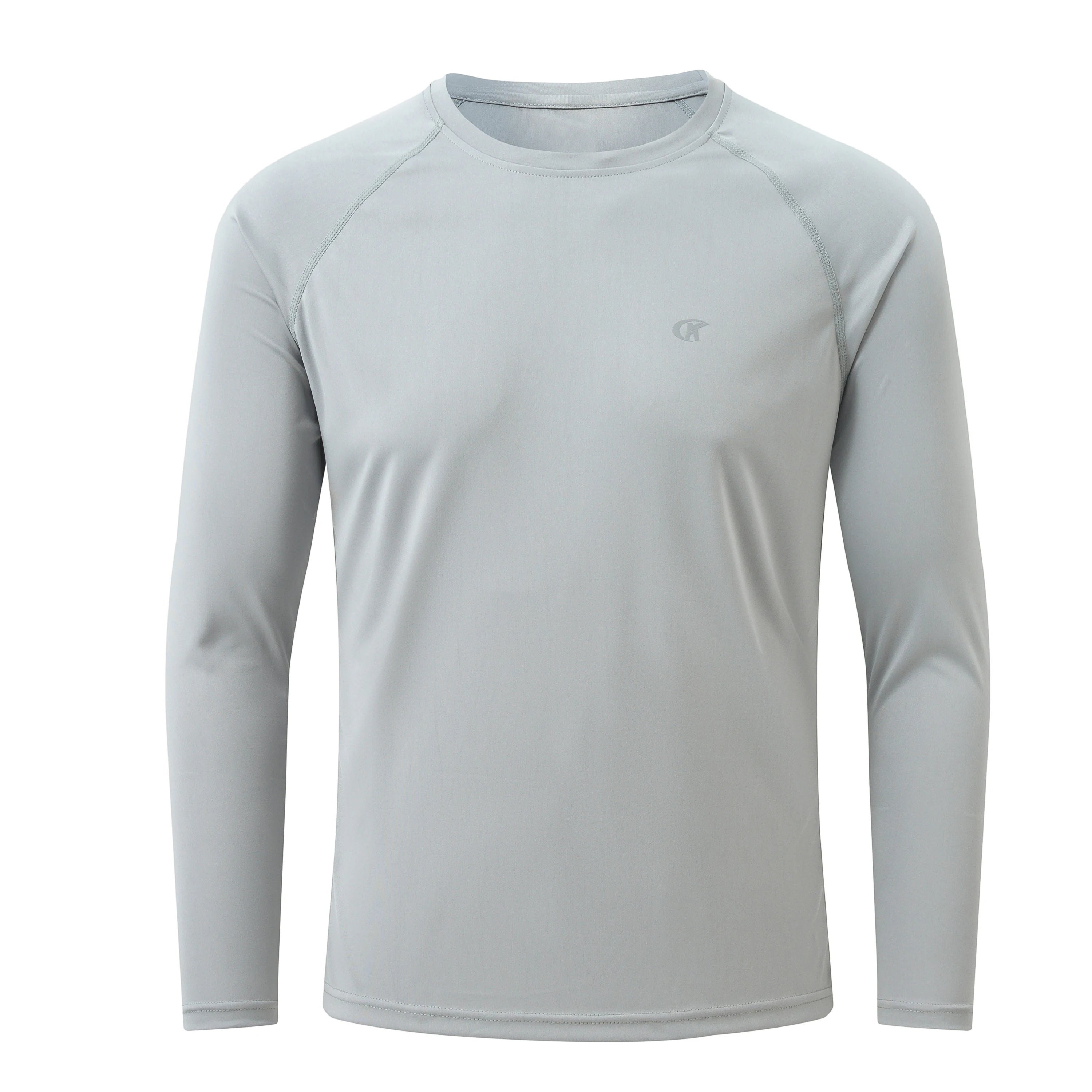 Men UPF 50+ Long Sleeve T-Shirt, Rash Guard Breathable Tops, Pullover Shirt for Sport Fishing Hiking Workout Outdoor Beach