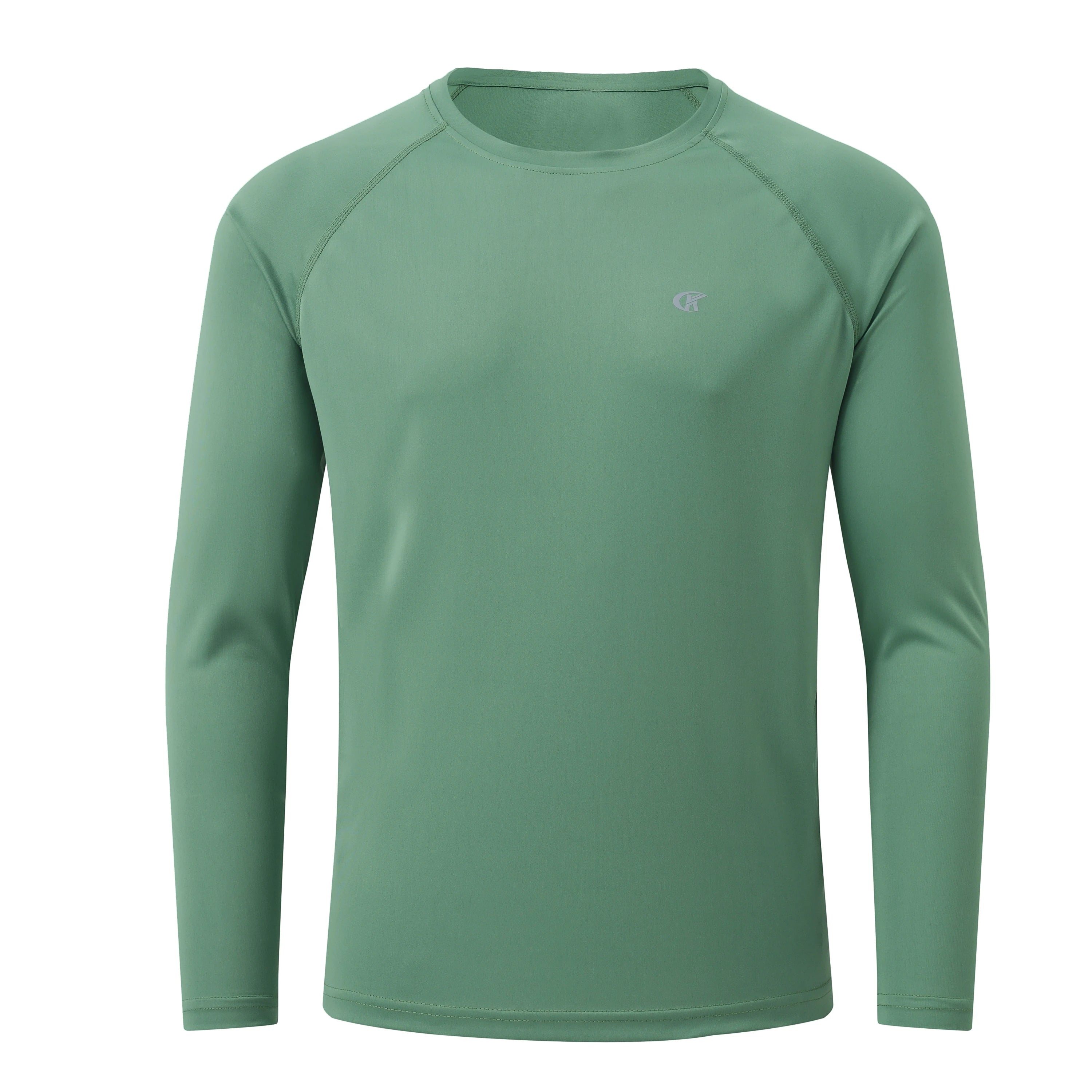 Men UPF 50+ Long Sleeve T-Shirt, Rash Guard Breathable Tops, Pullover Shirt for Sport Fishing Hiking Workout Outdoor Beach