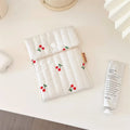 Quilted Cotton Ladies Travel Storage Bag Retro Cherry Women's Cosmetic Bags Cute Design Girls Pencil Case Makeup Bag Handbags