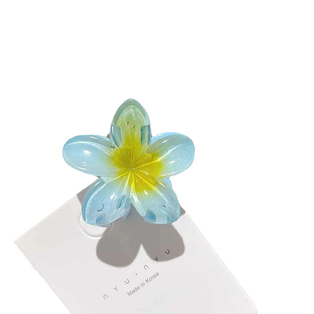 Hawaiian Gradient Hair Clips Flower Hair Claws Women Small Size Fashion Headwear Hairpin Crab Barrette Hair Accessories