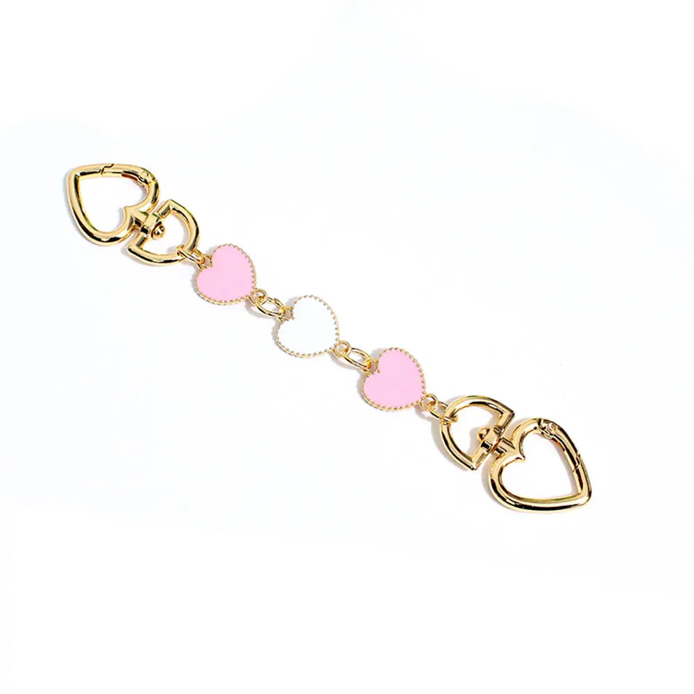 1Pcs Bag Extender Chain Purse Strap Extender Hearts Shape Replacement Purse Strap Extender Bag Charms
