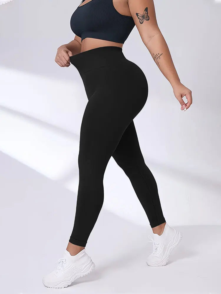 Women's High Waist Sports Leggings Nude Feeling Tummy Control Butt Lifting Fitness Running Yoga Pants For Outdoor Wear Clothes