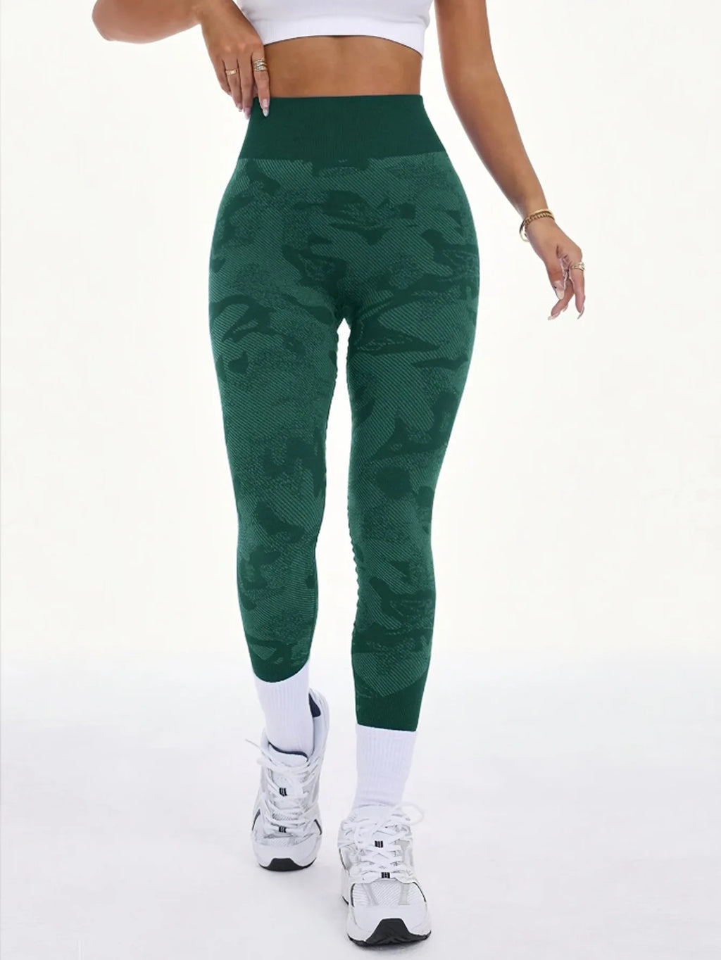 Women Camouflage Leggings Gym Fitness Athletic Workout Elastic Scrunch Leggins Yoga Pants Sports High Waist Training Tights