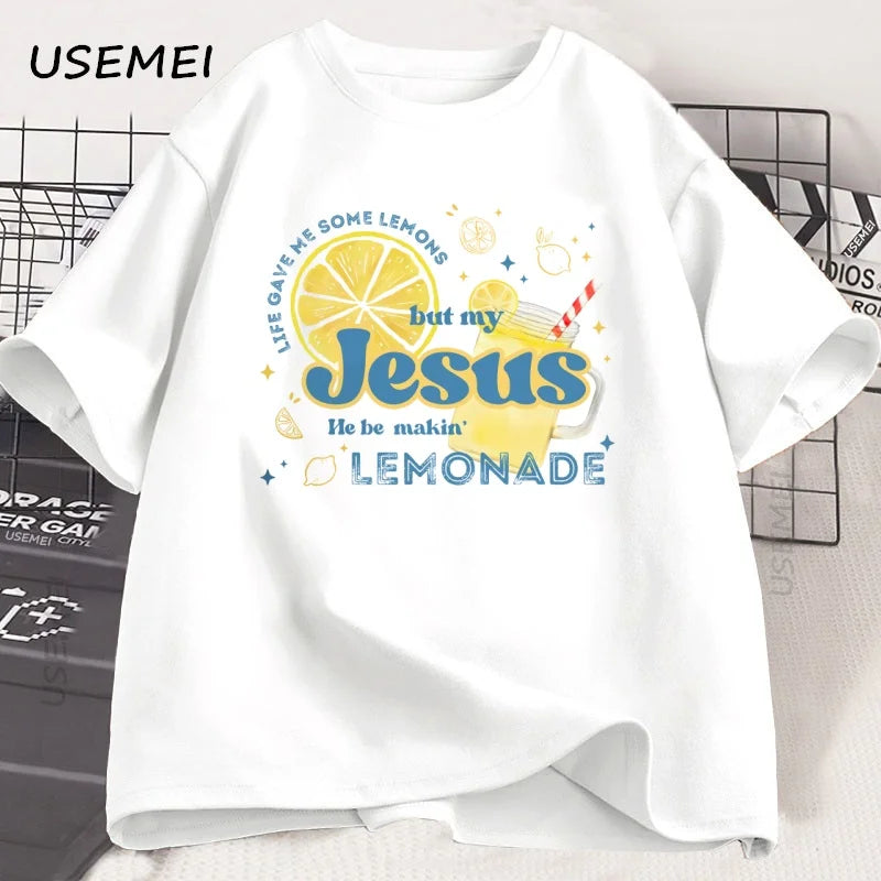 Life Gave Me Some Lemons But My Jesus T Shirt Men Women Christian T-shirt God's Got My Back, Faith Funny Lemonade Tee Unisex