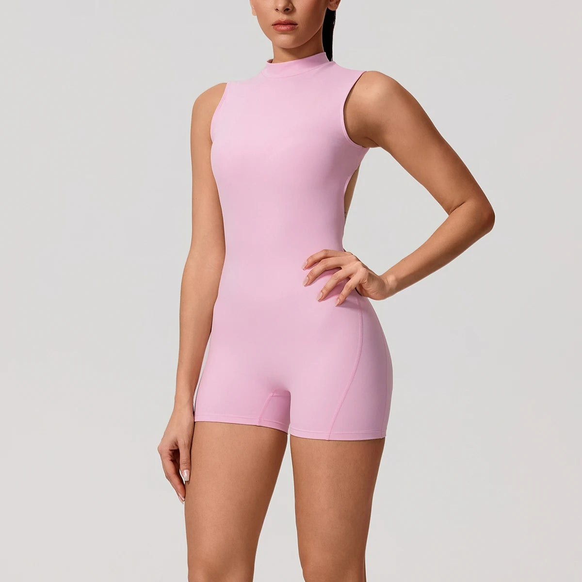 Hearuisavy Sports Overalls Women Gym High Stretch Sleeveless Yoga Bodysuit Running Push Up Butt-Lifting Fitness Jumpsuit Female