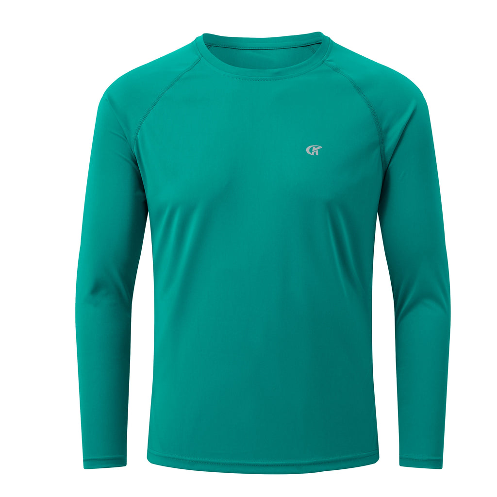 Men UPF 50+ Long Sleeve T-Shirt, Rash Guard Breathable Tops, Pullover Shirt for Sport Fishing Hiking Workout Outdoor Beach