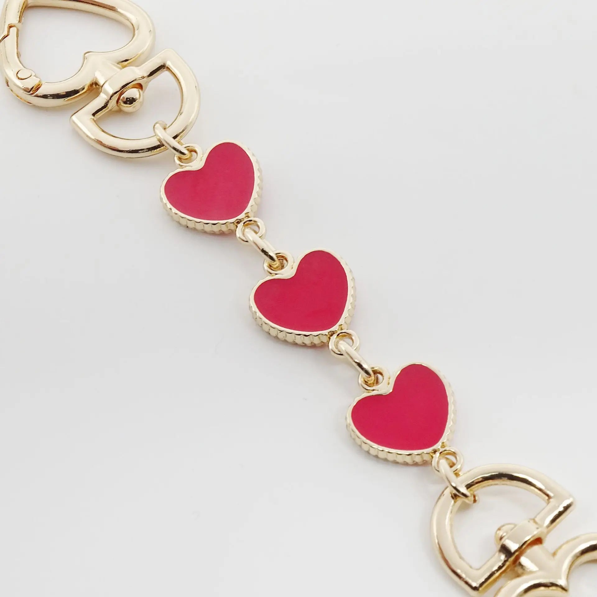 1Pcs Bag Extender Chain Purse Strap Extender Hearts Shape Replacement Purse Strap Extender Bag Charms