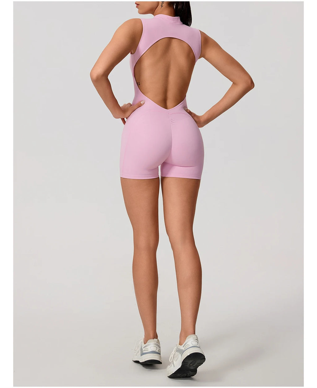 Hearuisavy Sports Overalls Women Gym High Stretch Sleeveless Yoga Bodysuit Running Push Up Butt-Lifting Fitness Jumpsuit Female