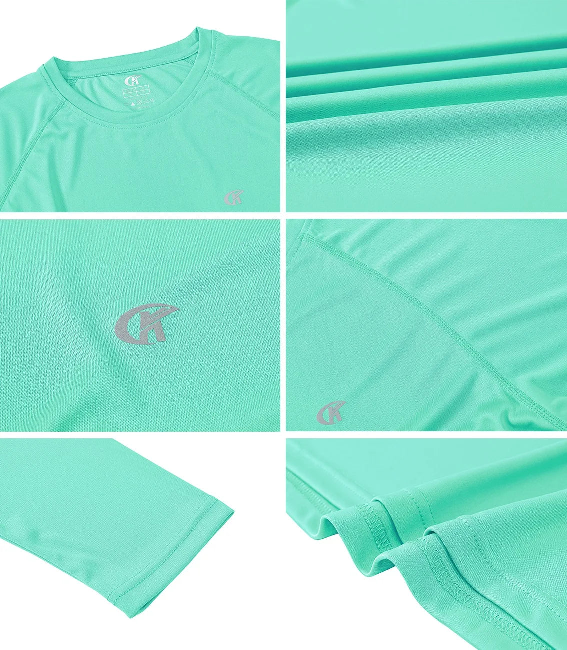 Men UPF 50+ Long Sleeve T-Shirt, Rash Guard Breathable Tops, Pullover Shirt for Sport Fishing Hiking Workout Outdoor Beach
