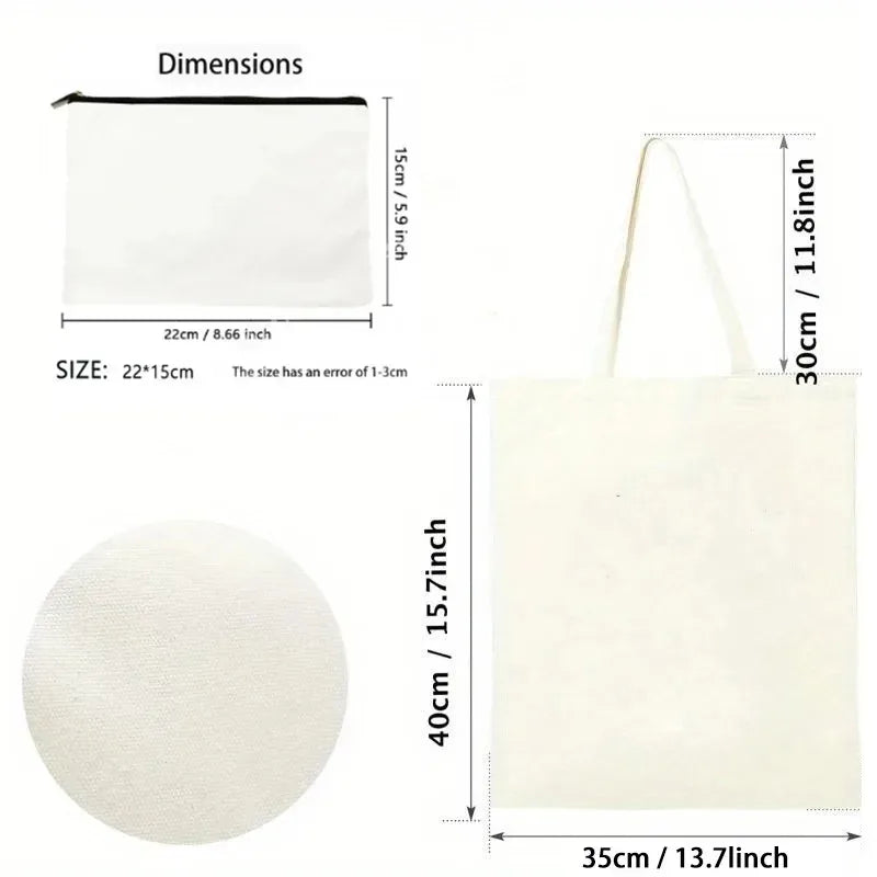 2pcs Lana Del Rey Fashion Women's Handbag Ldr Y2K Canvas Shoulder Bag Cosmetic Organizer Eco Large Capacity Shopping Bag Wallet