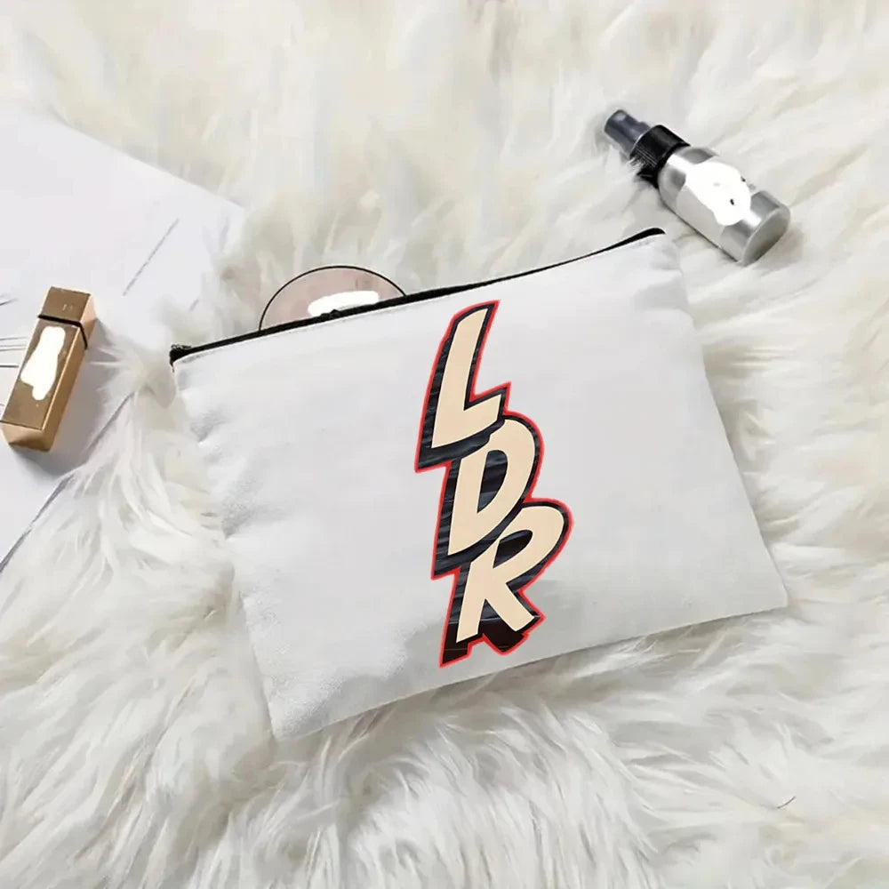 2pcs Lana Del Rey Fashion Women's Handbag Ldr Y2K Canvas Shoulder Bag Cosmetic Organizer Eco Large Capacity Shopping Bag Wallet