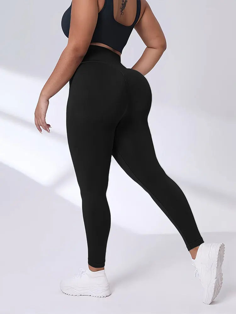 Women's High Waist Sports Leggings Nude Feeling Tummy Control Butt Lifting Fitness Running Yoga Pants For Outdoor Wear Clothes