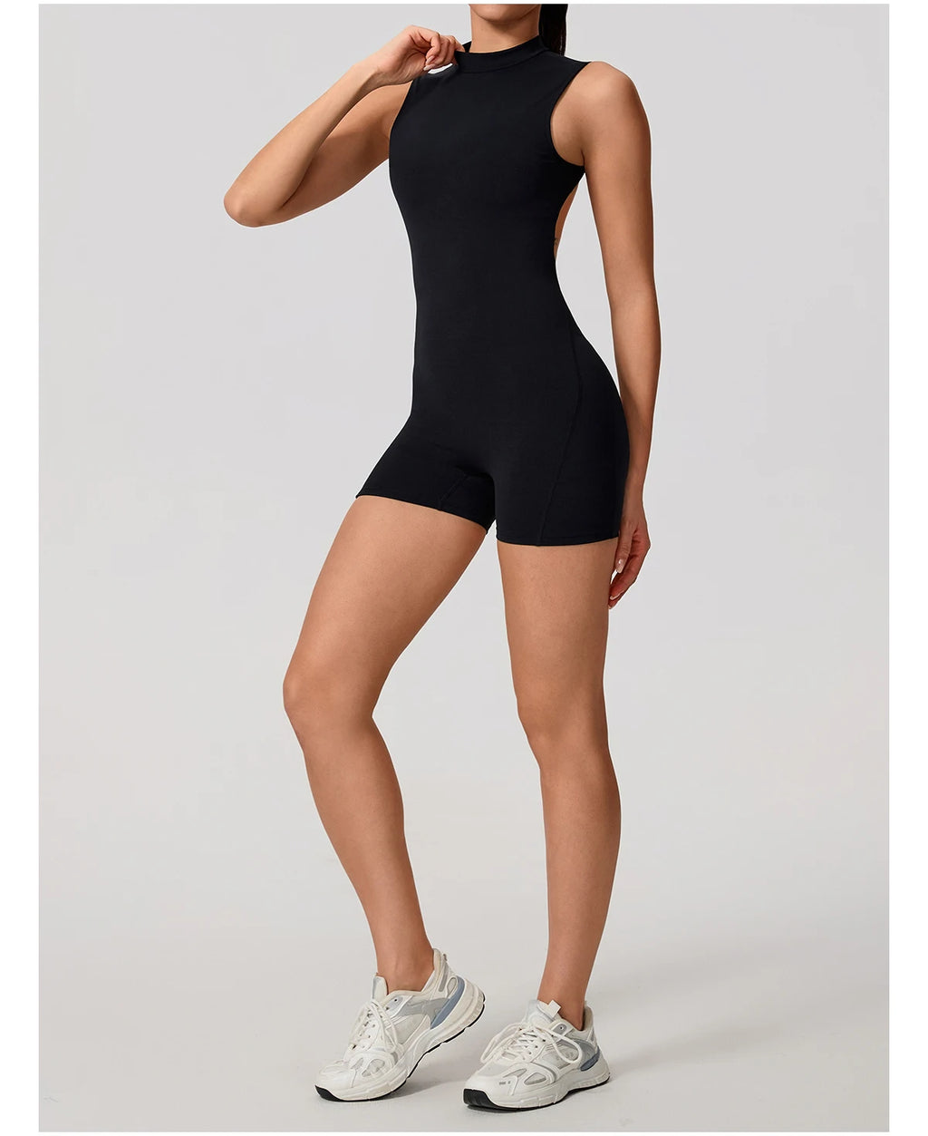 Hearuisavy Sports Overalls Women Gym High Stretch Sleeveless Yoga Bodysuit Running Push Up Butt-Lifting Fitness Jumpsuit Female