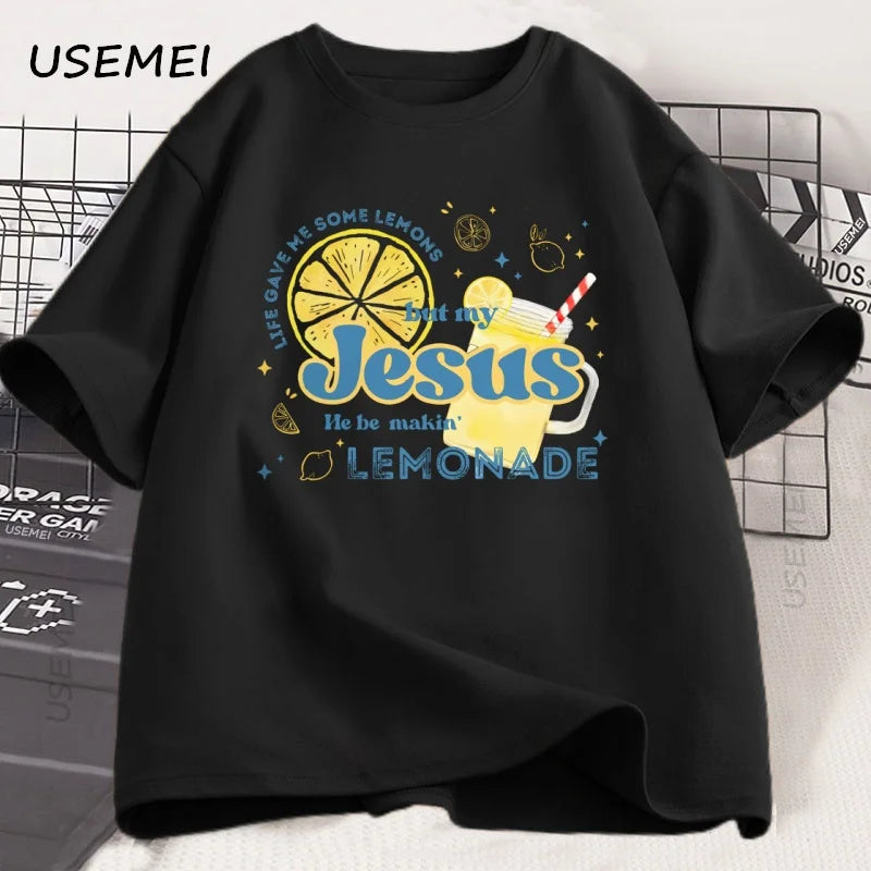 Life Gave Me Some Lemons But My Jesus T Shirt Men Women Christian T-shirt God's Got My Back, Faith Funny Lemonade Tee Unisex