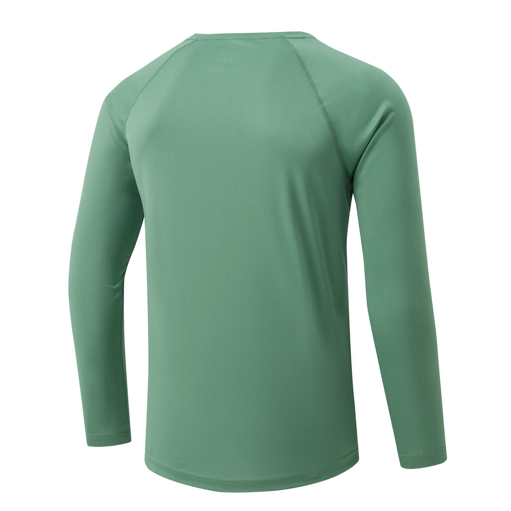 Men UPF 50+ Long Sleeve T-Shirt, Rash Guard Breathable Tops, Pullover Shirt for Sport Fishing Hiking Workout Outdoor Beach