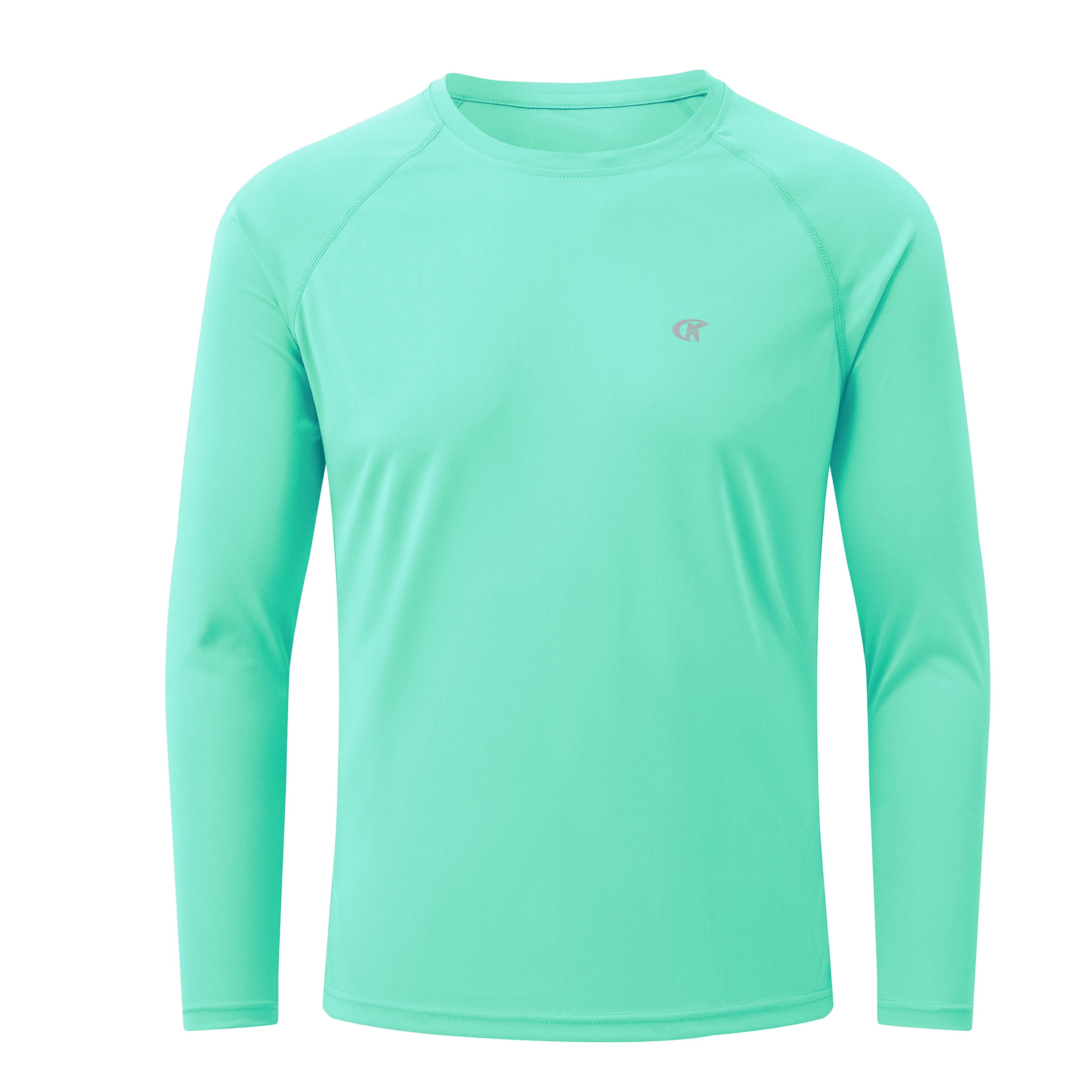 Men UPF 50+ Long Sleeve T-Shirt, Rash Guard Breathable Tops, Pullover Shirt for Sport Fishing Hiking Workout Outdoor Beach