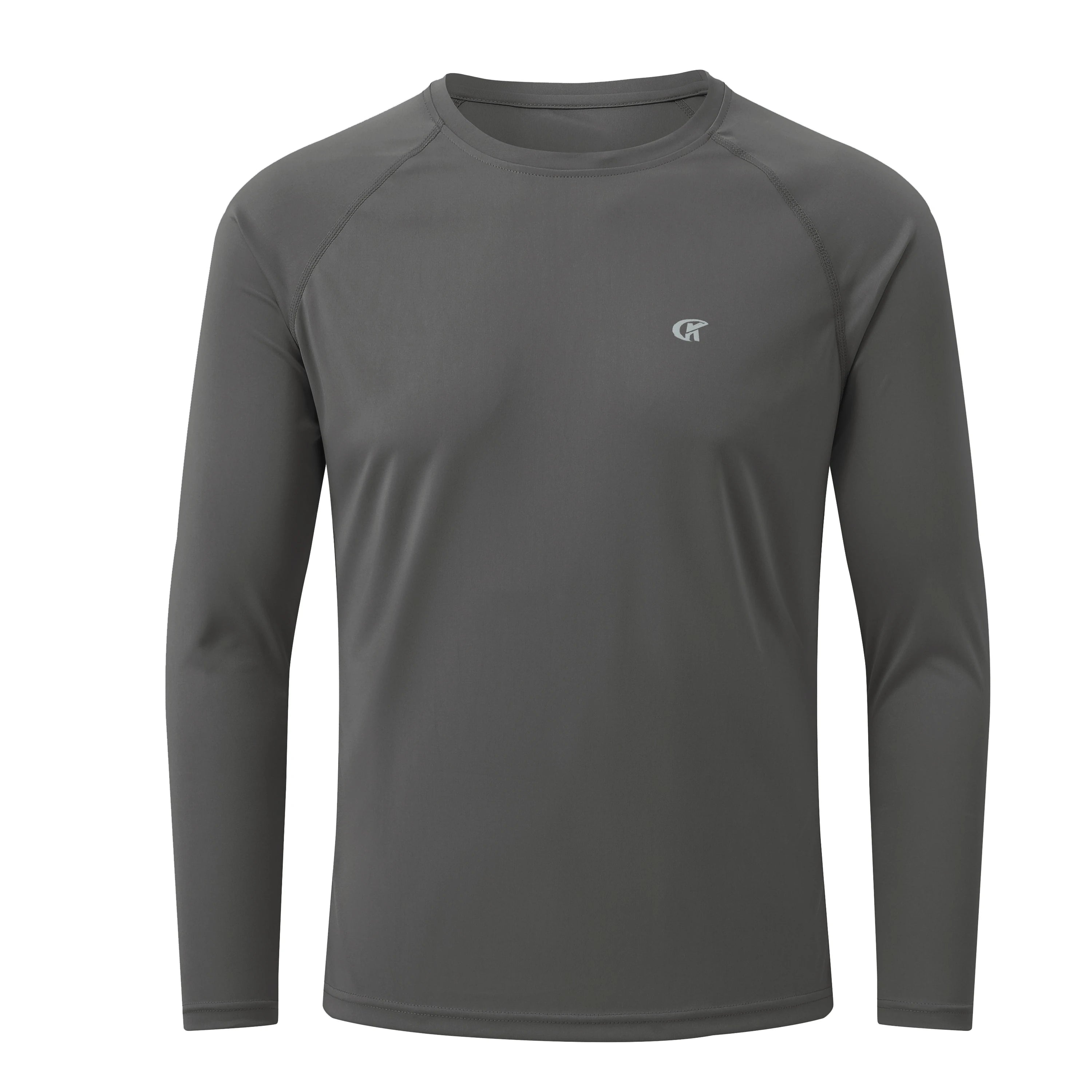 Men UPF 50+ Long Sleeve T-Shirt, Rash Guard Breathable Tops, Pullover Shirt for Sport Fishing Hiking Workout Outdoor Beach