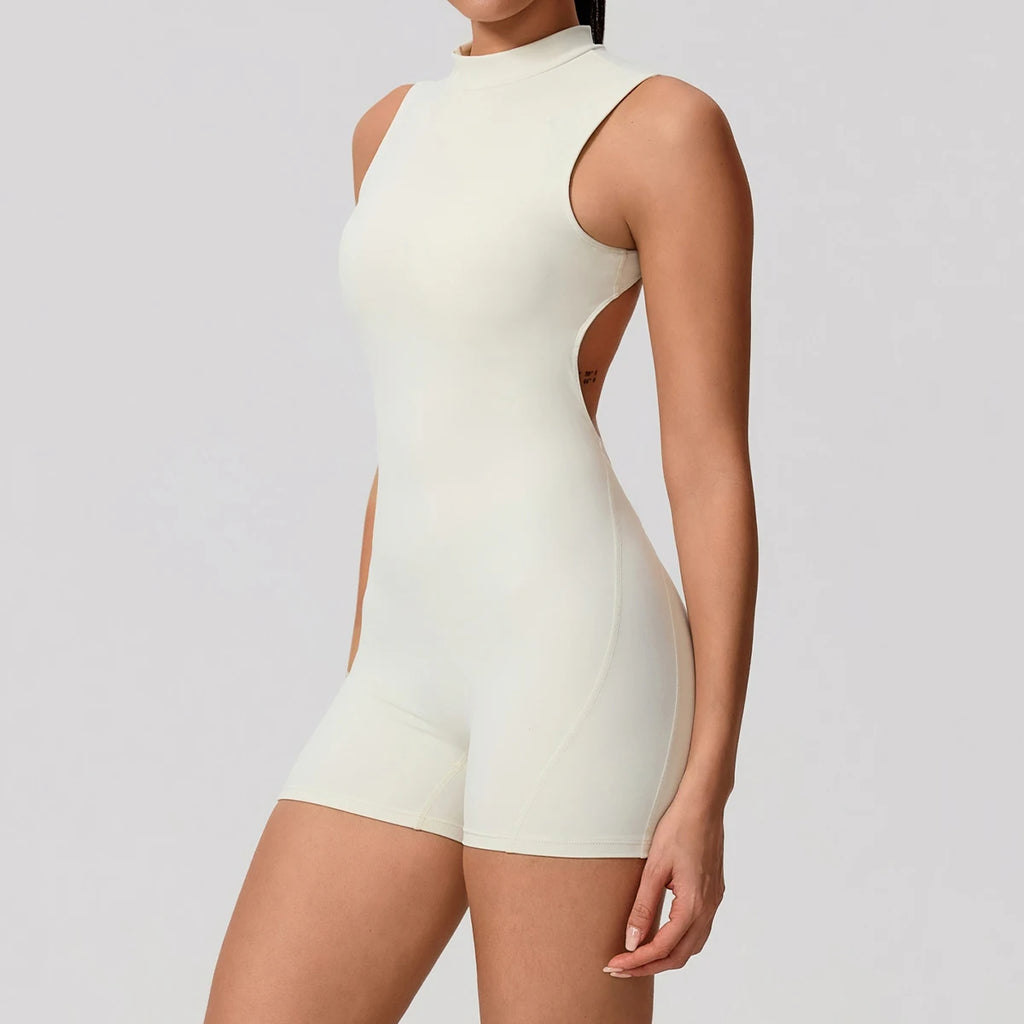 Hearuisavy Sports Overalls Women Gym High Stretch Sleeveless Yoga Bodysuit Running Push Up Butt-Lifting Fitness Jumpsuit Female