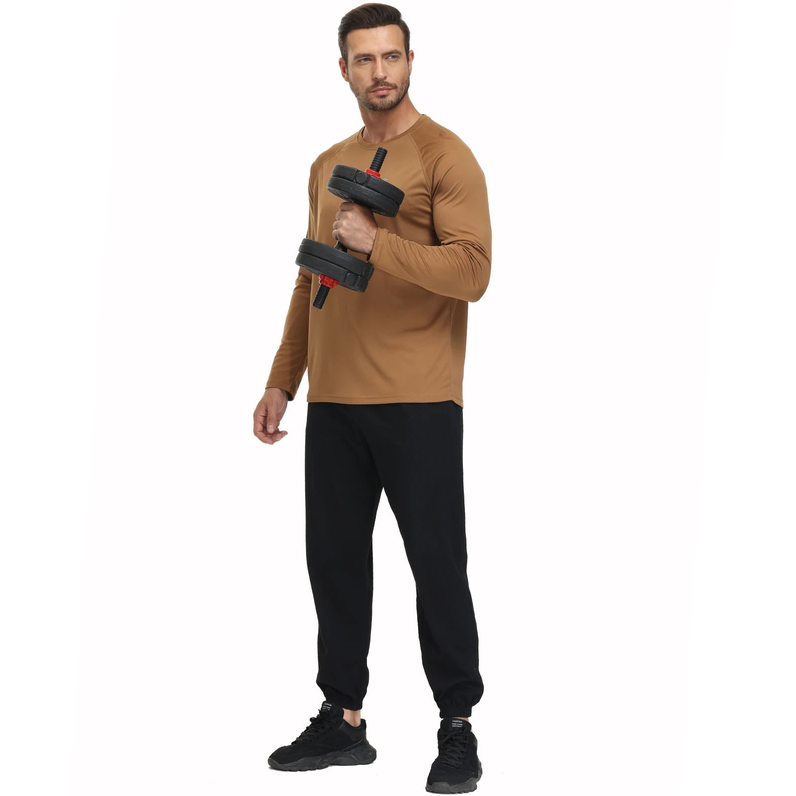 Men UPF 50+ Long Sleeve T-Shirt, Rash Guard Breathable Tops, Pullover Shirt for Sport Fishing Hiking Workout Outdoor Beach