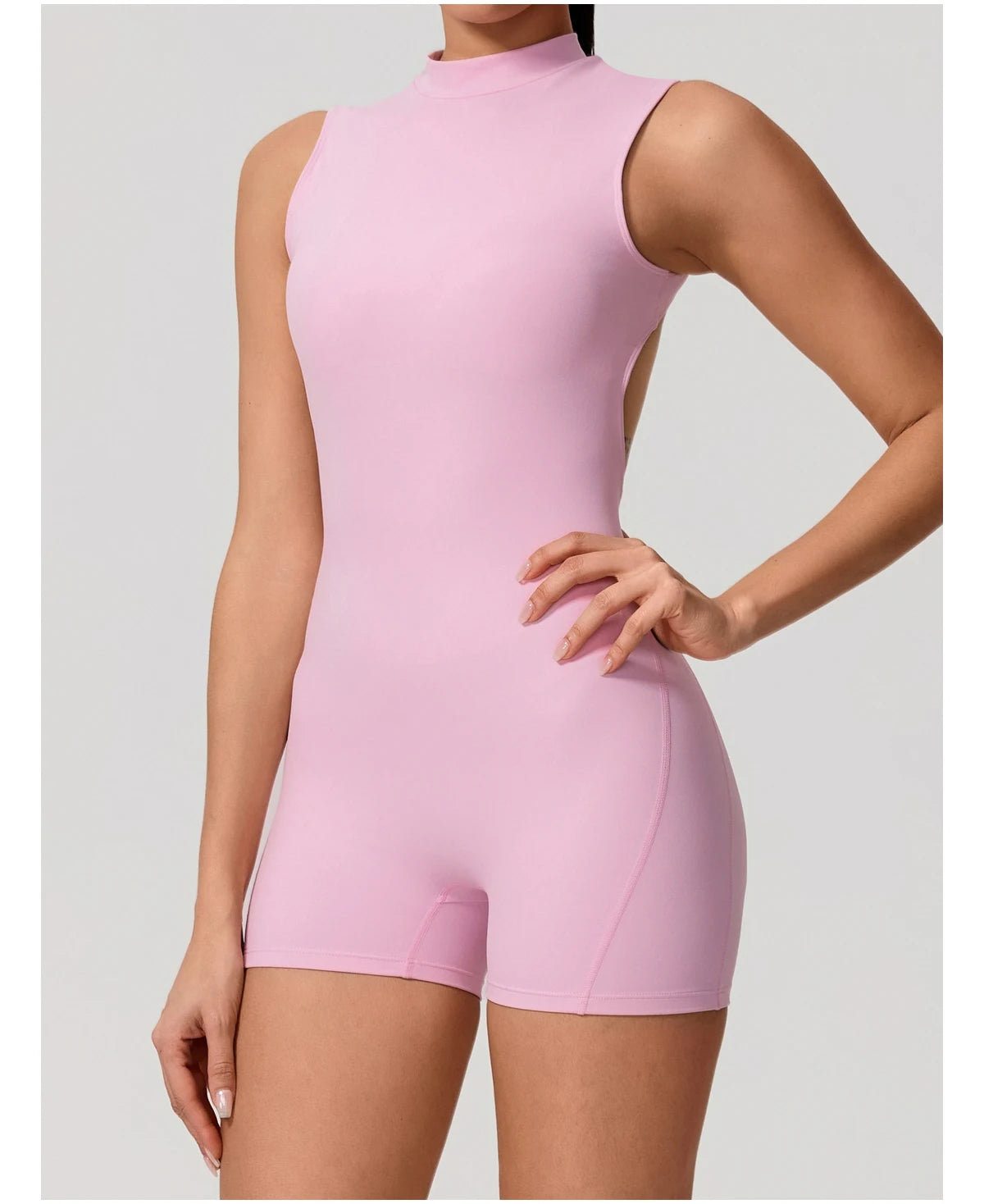 Hearuisavy Sports Overalls Women Gym High Stretch Sleeveless Yoga Bodysuit Running Push Up Butt-Lifting Fitness Jumpsuit Female